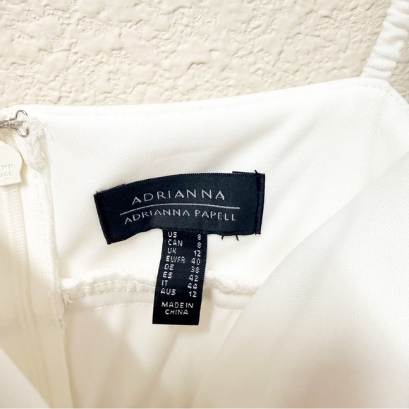 NEW Adrianna Papell Ivory Midi Dress 8 NWT - Picture 5 of 6